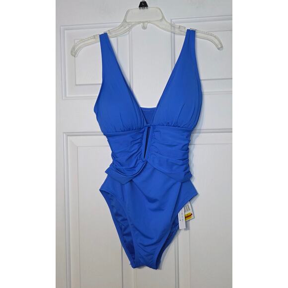 Bleu by Rod Beattie Molded-Cup One-Piece Swimsuit Blue Women's 6 NWT - Picture 1 of 4
